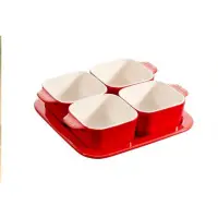 在飛比找蝦皮購物優惠-【法國Staub】方形陶缽烤盤4+1件組