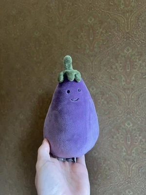 Jellycat Eggplant Vegetable Food Purple Plush Tag 7"