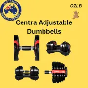 Centra 24kg Adjustable Dumbbell Set Home Gym Weights Bodybuilding Fitness