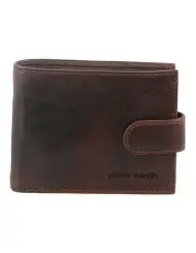 [PIERRE CARDIN] Italian Leather Tab Wallet in Chocolate