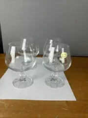 Vintage Bohemia Claudia Fine Lead Crystal Brandy Snifters Glasses Set Of 4