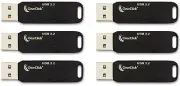 ClearClick 64GB USB 3.2 Flash Drives with USB-A and USB-C Compatibility (6-Pack)
