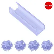 Delight 200 Pack Channel Mounting Holder for LED Flex Neon Rope Light Outdoor