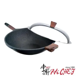 【CHEF 掌廚】木柄輕量不沾鍋40CM(中華炒鍋)