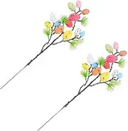 RORPOIR 2pcs Spotted Egg Cuttings Artificial Half Eggs for Green Leaves Decor Cloud Decorations Ester Inflatable Garland Egg Paint Gnomes Faux Branches Filler Easter Decoration Plastic