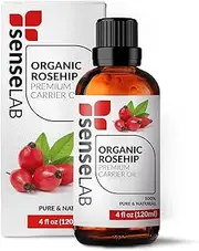 Organic Rosehip Essential Oil - 100% Pure Extract Rosehip Oil Therapeutic Grade (4 Fl Oz / 120 ml)