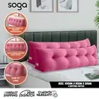 SOGA 2X 100cm Pink Triangular Wedge Bed Pillow Headboard Bedside Tatami Cushion