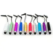[10 Pack] Universal Mini Capacitive Touch Screen Stylus Pens with Dust Plug by MEZON – Vibrant Colours, Convenient Size 4.3cm – Compatible with All Tablets and Smartphones – FREE EXPRESS