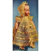 Vintage Doll Crochet Patterns Baby + Bed Dolls Lacy Designs in Cotton and Wool