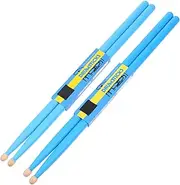 UPKOCH 2 Pairs Maple Drum Sticks Comfortable Grip Percussion Instrument Sticks for Beginners Smooth Surface for Blue Color