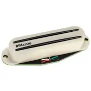 DiMarzio Fast Track 2 Rail Hum Cancelling Strat Pickup (Aged White w/ Black Rail