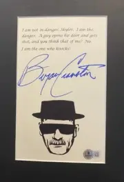 Signed 6 x 9 BECKETT / BAS Bryan Cranston Breaking Bad