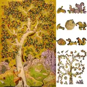 Wooden Jigsaw Puzzle for Adults by FoxSmartBox - 363 Pieces - Squirrels