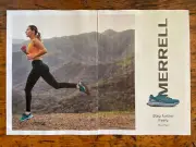 Merrell Moab Flight Shoe 2 Print Page Ad Female Runner Woman Run Running