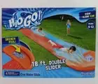 H20GO 18ft Double Lane Water Slide with Drench Pool. Bestway Easy Set Up 022123