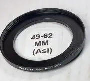 49-62mm Metal Step Up Adapter Ring 49mm Lens to 62mm Filter Converter E49-E62