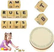 The Crossword Solitaire Game, Creative Game English Letter Dice, Crossword Solitaire Dice Game, Educational Travel Game, Twelve Dice Letters Set for Camping Games