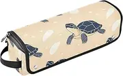Cute Turtles Hair Tool Travel Bag with Iron Mat Large Capacity Hair Straighteners Organizer for Flat Irons, Straighteners, Curling Irons Women Essentials Storage