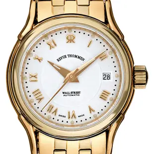 REVUE THOMMEN 梭曼錶 華爾街系列 女士自動機械腕錶 銀面x鍊帶/25mm (20501.2112)