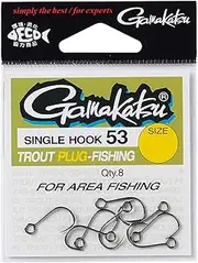 Gamakatsu 66258 Trout Hook, Single Hook, 53, No. 2, 8 Pieces, NS Black