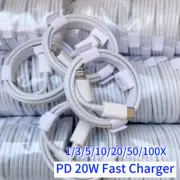 PD 20W Fast Charger Cable USB C to TypeC Cord For iPhone 14 13 12 11 Pro Max Lot
