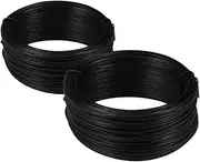 TEHAUX 2Pcs Black Coated Wire for Gardening and Crafting Meters Flexible Floral Wire Durable and Versatile Plant Tie for Trellis Support and DIY Projects