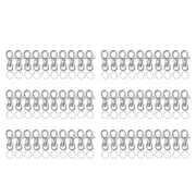 60/240PCS Metal Lobster Claw Clasps Keychain Hooks with Key Rings,