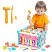 FUNFY 8-in-1 Montessori Educational Toy - Material: Plastic - Multifunctional Learning Cube with Fishing Game, Xylophone, and More for Early Childhood Development - Perfect Gift for Toddlers Ages