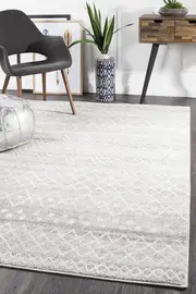 Rug Culture Grey & Bone Ivory Scandi Durable Rug
