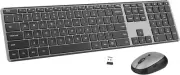 Wireless Keyboard and Mouse Combo: 2.4Ghz Cordless Silent Keyboard Mouse Set, Re