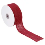 2" Wide 10 Yards Burlap Fabric Ribbon Jute Crafts Roll Wrapping Red