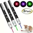 3 Packs Laser Pointer Pen Red Green Blue Light Visible Beam Lazer for Pet Office