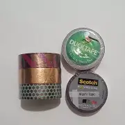 Scotch Expressions & Ducktape Washi Tape - Lot of 5 - Foil & Hot Pink Zebra New