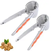 2 PCS Nut Crackers for All Nuts Heavy Duty Walnut Cracker with Non-Slip Handl...