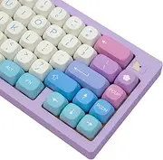 ZXMICYFA PBT Keycaps, 126 Keys Customized Cute Dye Sublimation Theme Keycap Set MOA Profile Keycaps for ANSI Layout Cherry Gateron MX Switch Mechanical Keyboard