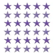 5Star Iron on Embroidered Sew Patches Appliques Garment Purple 4x4cm