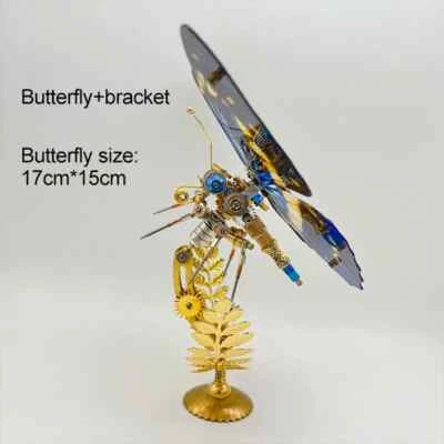 3D Metal Puzzle Mechanical Assembly Butterfly Model DIY Punk Gift Puzzle Toys