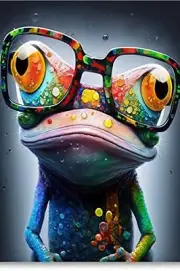 Fun Colorful Frog Diamond Painting Kits, Diamond Painting 5D Full Diamond