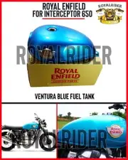 Royal Enfield "Ventura Blue Oil Gas Fuel Tank" For Interceptor