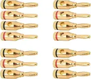 Tuperoymse 7 Pairs, Open Screw Banana Plugs for Speaker Cable