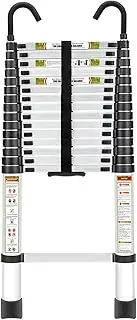 RIKADE Telescopic Ladder, 20.34FT Aluminum Telescoping Ladder with Non-Slip Feet and Stable Hook, Portable Extension Ladder for Home Use and Outdoor Working, 330lb Capacity