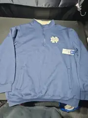 NOTRE DAME College Football COLOSSEUM Quarter Zip PULLOVER With Pockets Size XL