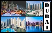 Dubai - Post Card Style Fridge Magnet - Large Size (7cm x 4.5cm) - Gift Idea - Tourism