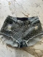 One Teaspoon dukes sequin bedazzled jean shorts BRAND NEW Size 29
