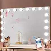 Vanity Smart Mirror with Lights Bluetooth Speaker USB Power Charging Large Mirro