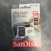 SanDisk Ultra Plus MicroSDXC UHS-I Card W/ Adapter 128GB SDSQUBC-128G-AT6IA
