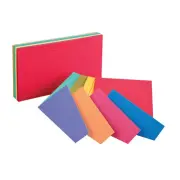 100 Count Assorted Extreme Colors Index Cards 3x5 Vivid Color Coding Cards