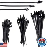 BENLIUDH Push Mount Wire Ties, Snap in Zip Tie Automotive Clips Nylon Wire Ha