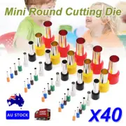 40pcs Baking Polymer Clay Tool Mini Micro Round Circle Cookie Cutters AU STOCK