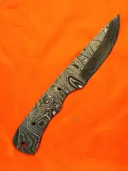 ALABAMA DAMASCUS STEEL BILLET BLADE BLANK, KNIFE MAKING SUPPLIES - 7-7/8" OAL